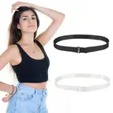 Tyqour 2 Stück Verstellbares Crop Tuck Band Elastische Crop Top Band Shirt Tuck Band Tool Gürtel Zuschneidewerkzeug zum Einstecken von Hemden