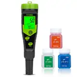 YINMIK pH EC Messgerät Pool pH Tester 4 in 1 Leitfähigkeitsmessgerät PPM Tester Gleichzeitige Messung von pH, EC, Temperatur und TDS für Wasser, Aquarium, Bierherstellung, Hydroponik