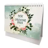 Povanjer Kalender für Schreibtisch | Schreibtischplaner 2024,Stehtischkalender zum Planen oder Organisieren, Vintage-Kalender für den Schreibtisch zu Hause, am Arbeitsplatz, Arbeitskalender