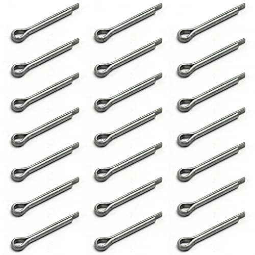 MroMax 50 Stück Splinte 4 mm x 30 mm 304 Edelstahl Federspinte Clip Pins Verschluss für Automobilmechaniker kleine Motoren Reparatur Silber