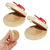 Kastagnetten, Fingerkastagnetten, Kastagnetten aus Holz, Kastagnette für Kinder, Hölzerner Rhythmus-Klöppel Musikalisches Schlaginstrument-Spielzeug Mini-Kastagnette, für Kleinkinder Kinder