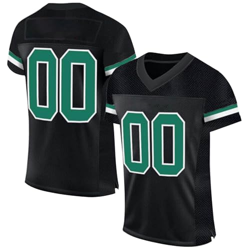 Personalisiertes American Football Trikot Print/Embroidery mit Namen Nummer Blank Practice Jersey Shirts Hip Hop Party Trikot für Herren Damen Kinder