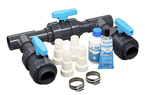 well2wellness Pool Bypass-Set Basic für Schwimmbad-Wärmepumpen | Steuerung der Wasserzufuhr für eine optimale Temperaturregulierung | Kompatibel mit Allen Pool-Solarheizungen | 19-teiliges Set