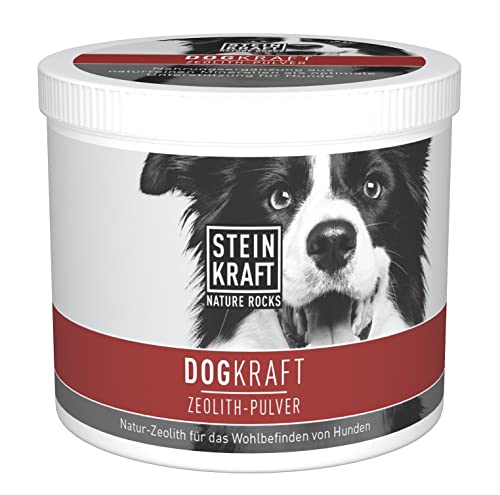 STEINKRAFT ZEOLITH Pulver für Hunde, 250g, 14 μm, Klinoptilolith Anteil hoch, unterstützt Futterverwertung, Knochenaufbau, Fellwechsel