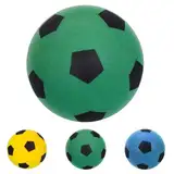 WEXFFU Schaumstoffball Softball Fußball, 21cm weicher Stoffball für Indoor Outdoor Trainingsspiele mit Silent Softball (Grüner)