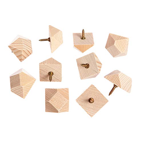 10 Ziernägel Holznägel Fachwerk Balkon mit Schraube aus Fichte 28x28x16mm neu