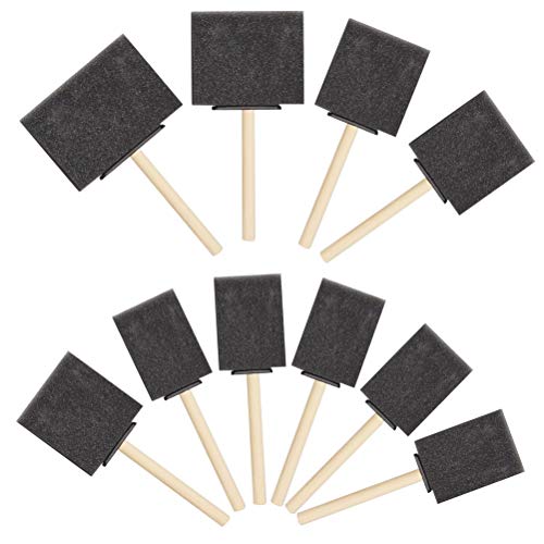 Schaum Pinsel Malerei, 10 Stück 1 Zoll, 2 Zoll, 3 Zoll, 4 Zoll Malerei Schwamm Werkzeug Schaumstoff Pinsel Set Schwammpinsel für Kunsthandwerk für Erwachsene und Kinder und Aquarellfarbe
