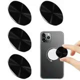 AJUNLKVDR 4pcs Handy Magnet,Magnet für Handy,Metallplatte Magnetplatte,Phone Aufkleber Magnetische,Mobiltelefone Auto Magnete,Selbstklebend Handymagnet Klebemagnete (Schwarz)