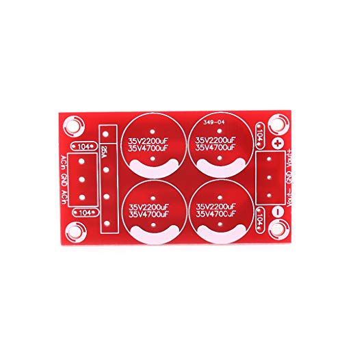 LUOFANG Gleichrichterfilter-Stromversorgungsplatine, Positive und Negative Spannung, Dual-Power-PCB, blanke Platine, rot