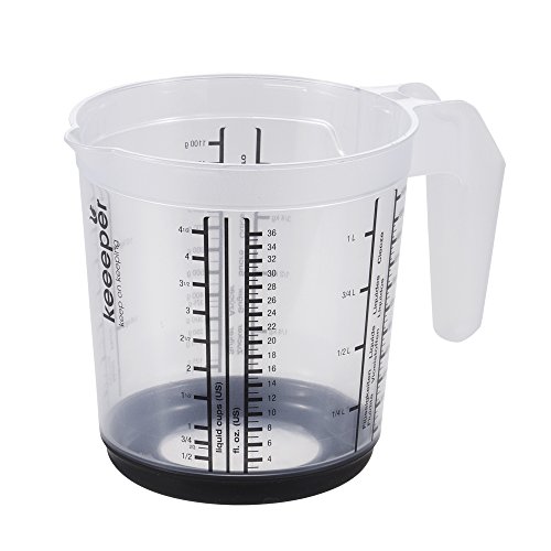 keeeper Messkanne mit Anti-Rutsch-Funktion, 1 l, Massimo, Graphit-Grau
