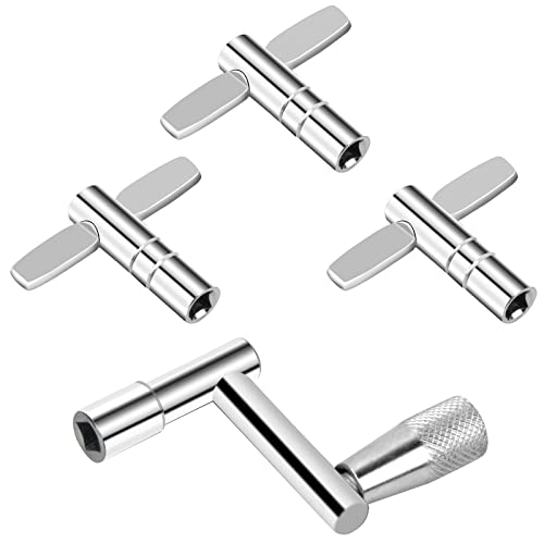 4 Stück Schlagzeug Stimmschlüssel, 1 Z und 3 T-schlagzeugschlüssel, Metall Drum Tuning Key, Trommel Stimmschlüssel für Drummer Percussion Instrumente