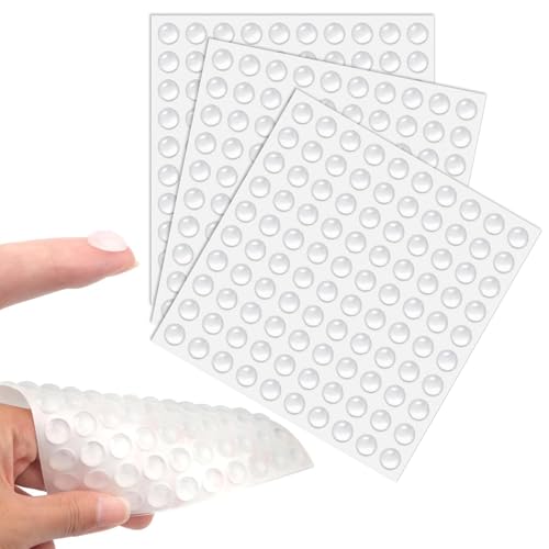 Schranktür-Stoßstangen, rund, selbstklebend, transparent, Gummi, Schranktür-Stopper, Gummi, Schranktür-Stoßstangen für Schubladen, Bilderrahmen, Schranktür-Stoßstangen, 3 Größen, 300 Stück