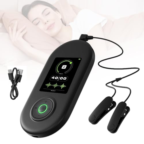 Fortschrittliches Schlafhilfegerät, Einschlafhilfegerät Einschlafhilfe Insomnie Therapiegerät CES Reduziert Angstzustände Gerät zur Vagusnervstimulation mit Ohrclips Schnellen und Tiefen Schlaf