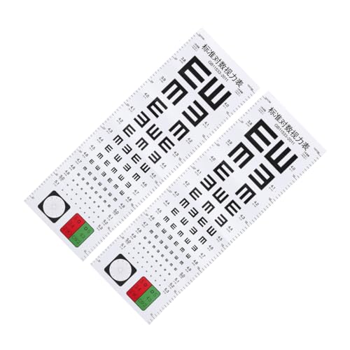 CANIGHT 2st Sehtestdiagramm Sehtest-wandtafel Tragbarer Augenokkluder Visuelles Testdiagramm Visuelle Test-wandtafel Okkluder Für Augenuntersuchungen Sehschärfe-diagramm Plastik