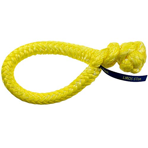 Liros Soft Schäkel XTR Bruchlast 6t Arbeitslast 3t Durchmesser ca. 16mm Innenlänge 140mm Farbe Gelb aus Dyneema SK78 Tauwerkschäkel Softschäkel
