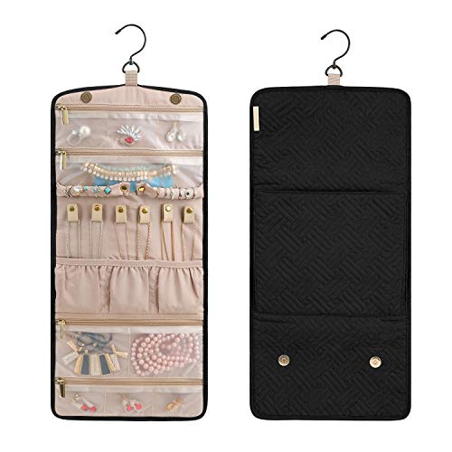 bagsmart Schmuckroll Organizer Tasche Ohrring Ring Schmuck Makeup für Ohrring Ring Halskette Armband Kulturtasche
