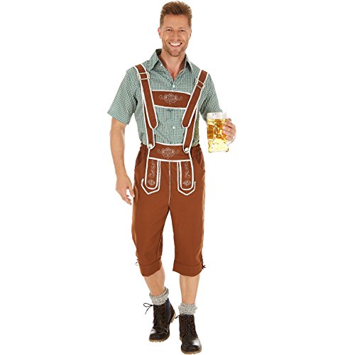 tectake dressforfun Herrenkostüm Trachten Set Austria | Verstellbare H-Träger | Traditionelle Stickereien | Legeres, bequemes Hemd (L | Nr. 301092)