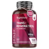 Resveratrol Kapseln - 500mg Trans-Resveratrol mit 50mg Quercetin - 4 Monate Vorrat - Alternative zu OPC Kapseln - 120 vegane Kapseln ohne Magnesiumstearat - Polyphenole aus Knöterich - WeightWorld