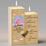 KAAYEE Abschiedsgeschenk Erzieherin Kerzenständer, Kerze Danke Lehrer Geschenk, Großartige Erzieherin Geschenk zum Abschied, Dankeschön Kita Kindergärtnerin