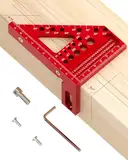 Kinreecell 3D-Zimmermannswinkel Messwerkzeuge, 22.5°-90° Winkelmarkierung, Aluminiumlegierung hochpräzise Holzbearbeitung Messwerkzeuge, Schreiner, Ingenieure Zeichnung besondere.