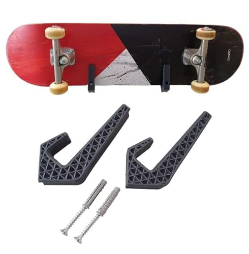 Skateboard Wandhalterung – Skateboard Halterung Wand – Longboard Wandhalterung – Skateboard Zubehör mit Modernem Design zum Aufhängen Ihres Skateboards, Surfskates oder Longboards.