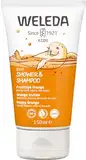 WELEDA Bio Kids 2in1 Shower & Shampoo Fruchtige Orange, Naturkosmetik Duschgel und Bodylotion zur schonenden Reinigung von Haut und Haar, geeignet für Kinder ab drei Jahren (1 x 150 ml)