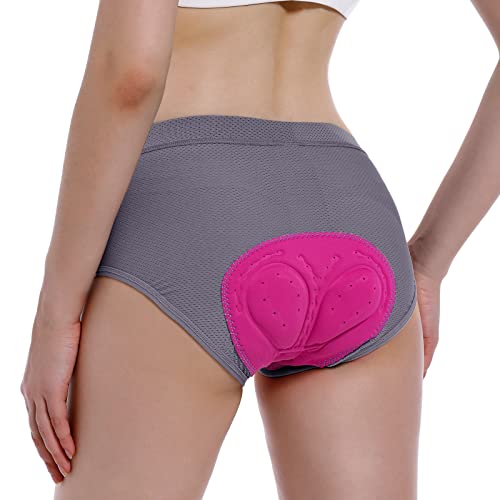MEETWEE Damen Radunterhose,Radlerhose Kurz Fahrradhose Fahrrad Unterwäsche mit 4D hoch elastisches Schaumstoff,Fahrradunterhose Atmungsaktiv Schnelltrocknend Radhose Radfahrunterhose