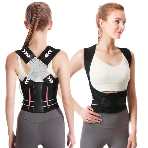 SOARFLY Rücken Geradehalter für Damen und Herren, Haltungskorrektur Bequem und Atmungsaktiv, Schultergurt Rücken Gurt Gerade Haltung Verstellbare zur Unterstützung von Nacken Rücken Schulter, 3XL