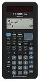 Texas Instruments TI-30X Pro Mathprint Schulrechner (4-zeiliges hochauflösendes Display, Solar- und Batteriebetrieb) Schwarz