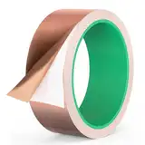 30mm x 20m Kupferband Gegen Schnecken, Beidseitig Leitende Kupferfolienband, Schneckenband, EMI Kapton Tape, Copper Foil Tape, Selbstklebend Abschirmband, Kupferfolie Klebeband, Schneckenschutz