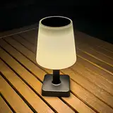 INSPINOVIA Solar Tischlampe | Kompakte Outdoor Tischleuchte mit An/Aus-Schalter für Garten, Balkon oder Terrasse | Brenndauer ca. 6-8 Stunden