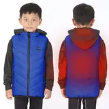 Heizweste Kinder Beheizbare Weste Jungen und Mädchen USB Lade Weste Elektrische Beheizte Weste Elektrische Heizweste Daunenweste Waschbar Schule Skifahren Winter Heizweste Outdoorweste
