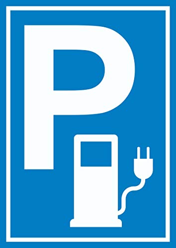 HB-Druck Parkplatz Stromtankstelle Schild Elektrofahrzeug A5 (148x210mm)