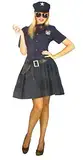 Polizistin Kostüm Karneval Fasching Verkleidung One size Kleid Uniform Polizei S-M-L