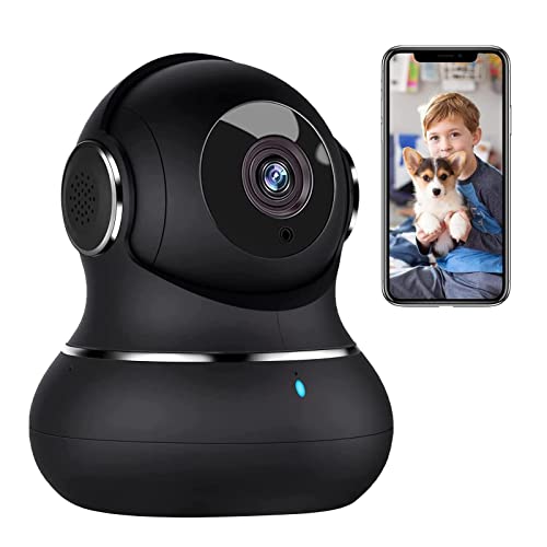 Little elf Überwachungskamera, Litokam 2K Babyphone mit Kamera mit Bewegungserkennung, Kamera Überwachung Innen mit Nachtsicht, 360°Hundekamera mit APP 2-Wege-Audio, WLAN Kamera für SD &Cloud-Speicher