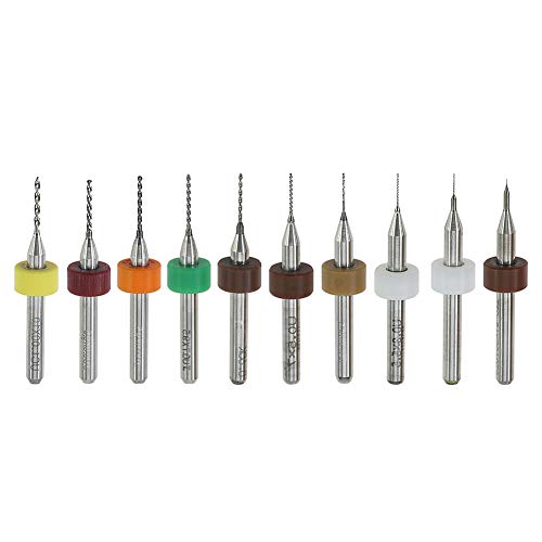 Paor 10 Stück Leiterplatten Leiterplatten Hartmetallbohrer 0,1 mm bis 1,0 mm
