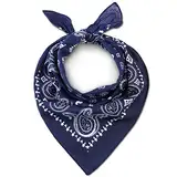 LOVARZI Bandana Blau für Herren - Halstuch - Kopftuch für Männer aus Baumwolle