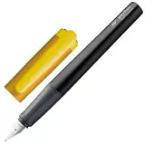 Lamy nexx Harry Potter Hufflepuff Füller – Special Edition Füllhalter mit Gravur des Hauses - Stahlfeder in Strichbreite A – leichtes Aluminiumgehäuse – inkl. Tintenpatrone T10 blau – Rechtshänder