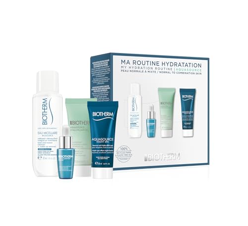 Biotherm Aquasource Gel Feuchtigkeitspflege Starter Kit, Biosource Micellaire 30ml, Life Plankton Elixir 7ml, Aquasource Hyalu Plump Gel 20ml & Aquasource Night Spa 20ml