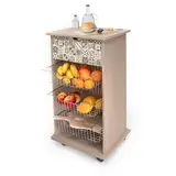 vielseitiger Früchtwagen Ma?nahme 40X45 Höhe 85 Cm VINTAGE