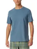 Schiesser Herren Schlafshirt Kurzarm Rundhals-Mix + Relax Pyjamaoberteil, atlantikblau_182179, 50