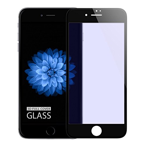 doupi FullCover Panzerfolie für iPhone 6 / 6S (4,7 Zoll), Preimium 9H Hartglas HD Displayschutz Anti Kratzer Glas Schutzfolie, schwarz