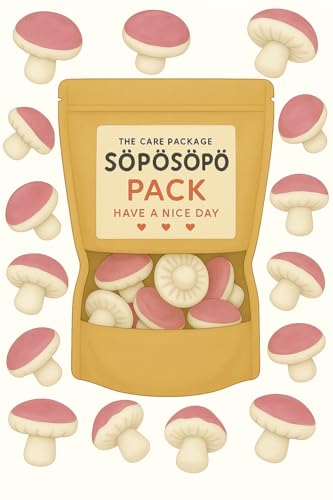 SÖPÖSÖPÖ Skandinavisches Genuss-Paket – Vaahtokanttarelli Marshmallow Pilz-Gummis – 150g Nordische Süßigkeitentüte – Weiche und verspielte pilzförmige Leckerei soposopo Pack