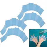 Silikon-Schwimmen Handschuhe Webbed, 2 Paar Wasserwiderstand Swim Training Hand Paddles, Finger Frosch Typ Gear Swim Glove Paddel Flossen für das Schwimmen Training (Blau, M)