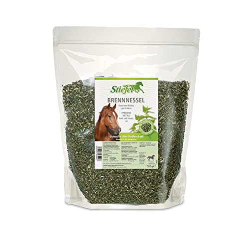 Stiefel Brennnessel für Pferde, 100% naturbelassene Brennnessel, Positive Wirkung auf Haut, Gelenke, Nierentätigkeit & Durchblutung, 500g