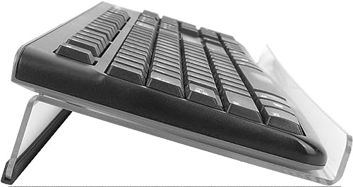 Aoleytech Tastaturablage Aus Durchsichtiges Acryl Mit Rutschfester Silikonabdeckung, Computer-Tastaturständer Ergonomische Gekippter Tastaturhalter für Schreibtisch, Büro, Hause