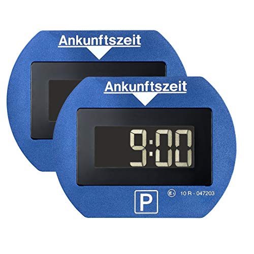 Needit 2X elektronische Parkscheibe Park Lite I automatische Parkscheibe elektrisch mit Zulassung vom Kraftfahrt-Bundesamt I Digitale Parkuhr mit 2 Displays & vielen Funktionen, langlebig&zuverlässig