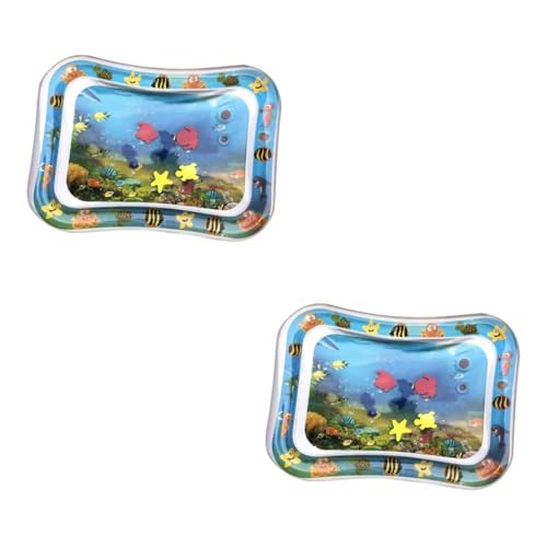 Warmhm 2St Pool schwimmt Spielzeug Krabbelmatte für Babys Spielzeug für Kleinkinder Babyschwimmer Spielzeuge aufblasbares Kissen Klopfauflage kriechen Wasserkissen