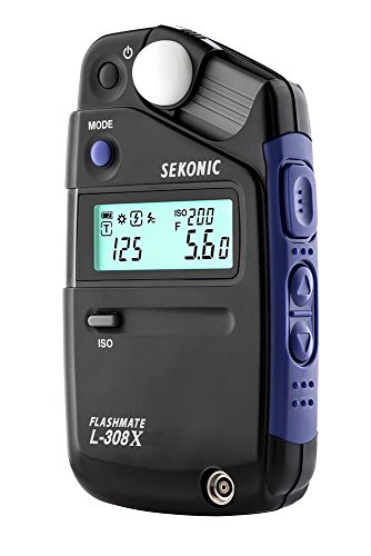 Sekonic FLASHMATE L-308X Belichtungsmessgerät für Fotografen und Filme, Schwarz/Blau