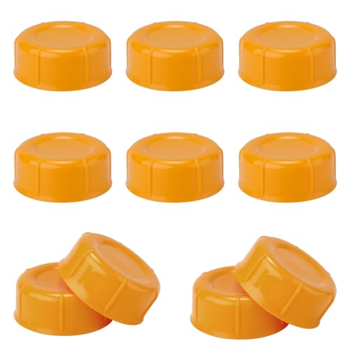 10stk Schmale Babyflaschenverschlüsse für Flaschen von Dr. Brown Medela, BPA-Frei Ersatz-Babyflaschenverschlüsse für Reisen Aufbewahrung mit Dichtung für Ameda Babyflaschenzubehör (Orange)